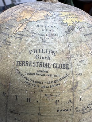 Lot 65 - A Philip's 6" terrestrial globe.