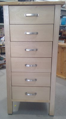 Lot 10 - A Blonde Oak, Tallboy Chest of Drawers. The...