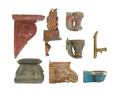 Lot 148 - Decorative wall sconces and brackets.