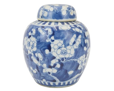 Lot 385 - A Chinese blue and white ginger jar and cover.