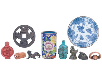 Lot 401 - Two carved boxwood netsuke.