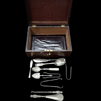 Lot 67 - Wooden Box and Silver Plate