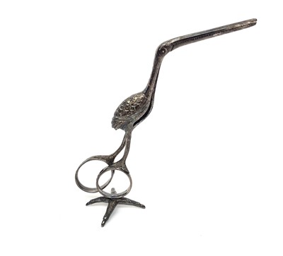 Lot 2027 - A ribbon tweezer in the form of a stork by...