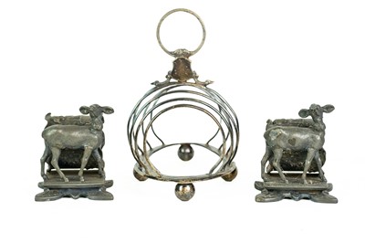 Lot 44 - A pair of Reed & Barton plated metal napkin rings.