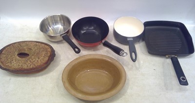 Lot 106 - A Selection of Pans, Colanders and Ceramic...