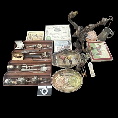 Lot 166 - A mixed lot, including a wooden light fitting,...