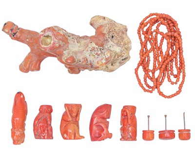 Lot 59 - A collection of coral.