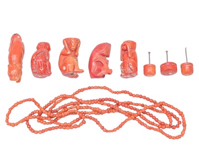 Lot 59 - A collection of coral.