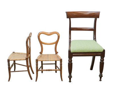 Lot 118 - A pair of Victorian mahogany and cane dish backed child chairs.