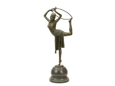 Lot 615 - After Chiparus - Dancer with hoop.