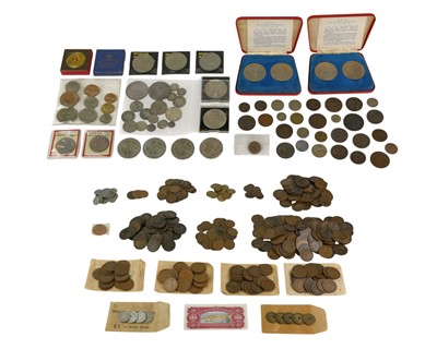 Lot 197 - Great Britain and Foreign Coinage including Silver in Cashtin and one other container.