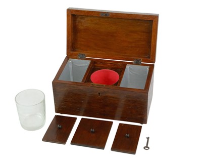 Lot 123 - A Victorian walnut tea caddy.