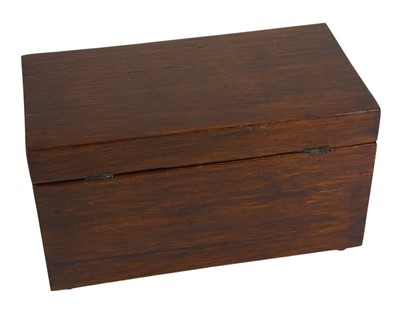 Lot 123 - A Victorian walnut tea caddy.