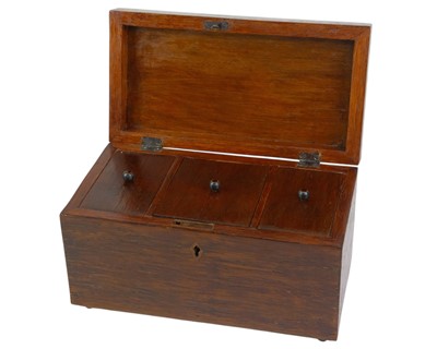 Lot 123 - A Victorian walnut tea caddy.