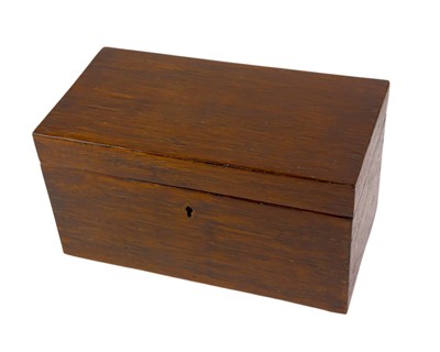 Lot 123 - A Victorian walnut tea caddy.