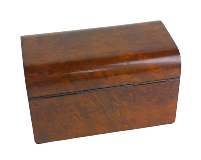 Lot 123 - A Victorian walnut tea caddy.