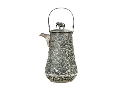 Lot 422 - An Indian silver small hot water or milk jug.
