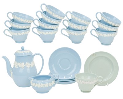 Lot 534 - Wedgwood 'Embossed Queens Ware' teaware.