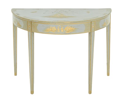 Lot 885 - A George III mahogany D end table.