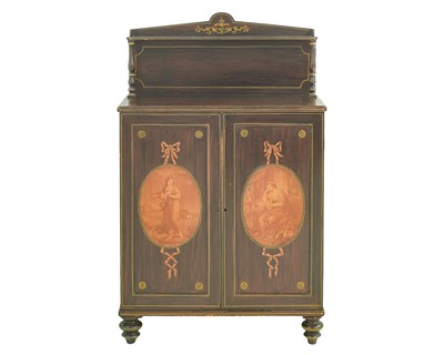 Lot 871 - A Regency faux rosewood chiffonier.