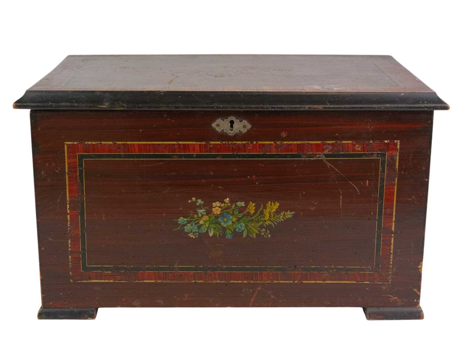 Lot 11 - A late 19th century Swiss bells in sight music box.