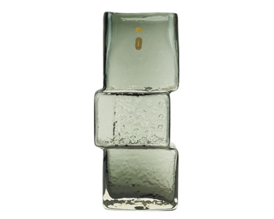 Lot 625 - A Whitefriars textured glass Drunken Bricklayer vase designed by Geoffrey Baxter.