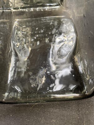 Lot 625 - A Whitefriars textured glass Drunken Bricklayer vase designed by Geoffrey Baxter.