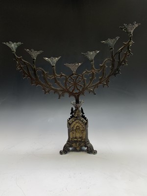 Lot 78 - A Gothic style cast and pressed metal...