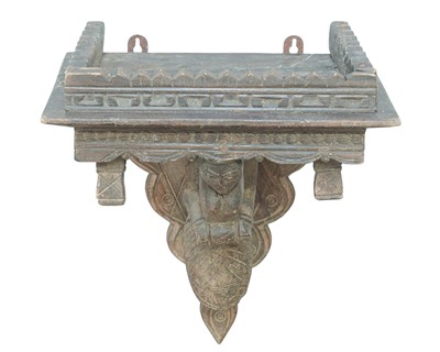 Lot 434 - A carved hardwood bracket or corbel.