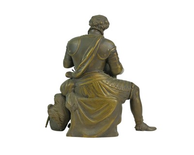 Lot 77 - A French bronze figure of a knight.