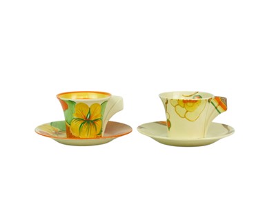 Lot 623 - A Clarice Cliff 'Nasturtium' pattern cup and saucer.