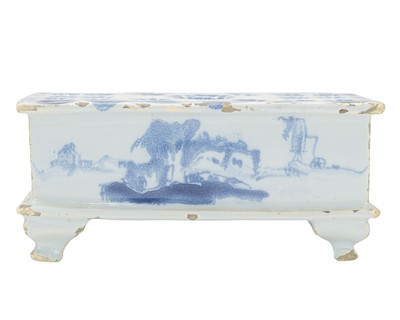 Lot 711 - A rare English Delft flower brick.