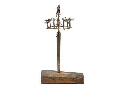 Lot 154 - A Nigerian Yoruba Osanyin medical staff.