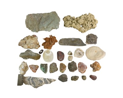 Lot 127 - A collection of mixed rock and mineral samples.