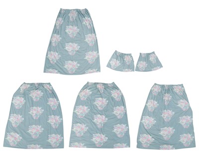 Lot 351 - Three pairs of decorative floral curtains.