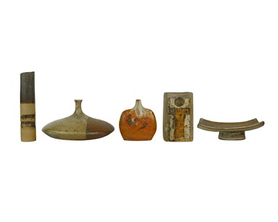 Lot 670 - A collection of stoneware pottery.