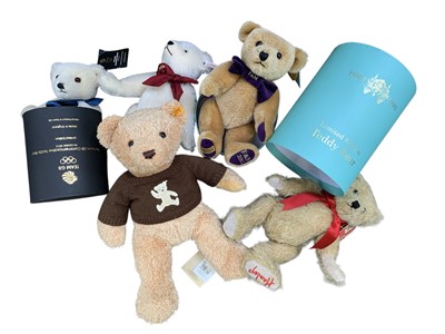Lot 287 - Five limited edition teddy bears.