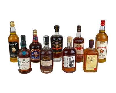 Lot 370 - Rum, nine bottles.