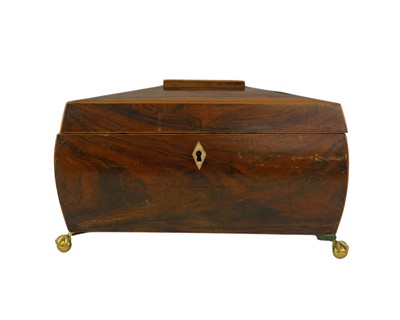 Lot 147 - A Regency rosewood tea caddy.