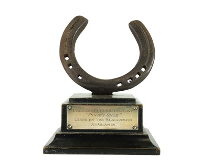 Lot 8 - Queen Elizabeth II royal interest, Pixie's pony shoe.