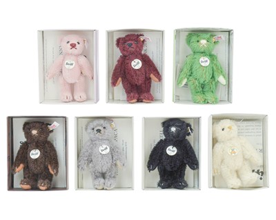 Lot 225 - Seven Steiff Club teddy bears.