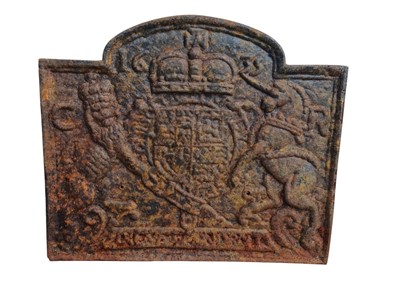 Lot 75 - A 17th century cast iron fireback.