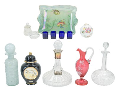 Lot 519 - A cut glass ship's decanter and stopper.