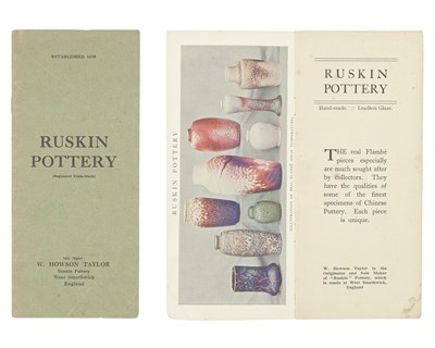 Lot 528 - An early 20th Century Ruskin Pottery promotional ten page pamphlet.