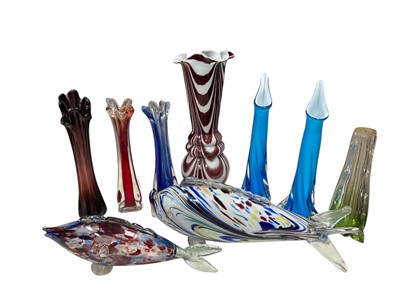 Lot 20 - Collection of Murano glass, the tallest piece...
