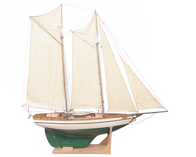 Lot 156 - A large model pond yacht, Legend.