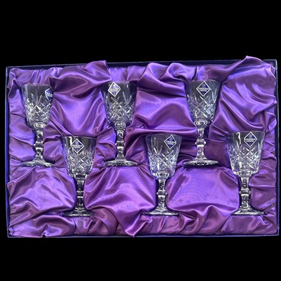Lot 63 - A cased set of six Edinburgh Crystal wine...