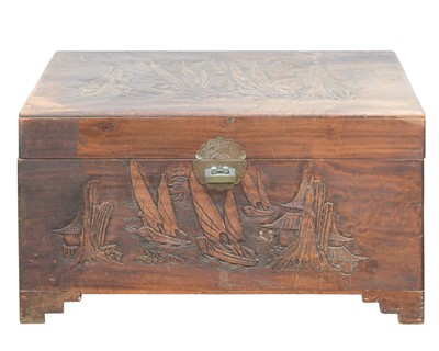 Lot 420 - A Chinese camphor wood chest.