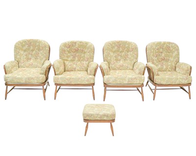 Lot 656 - Four Ercol 766 Jubilee armchairs.