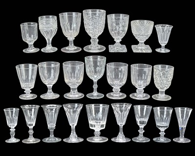 Lot 524 - A collection of eleven glass rummers.